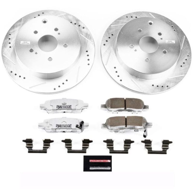 PowerStop — Z26 Street Performance Ceramic Brake Pad and Drilled & Slotted Rotor Kit