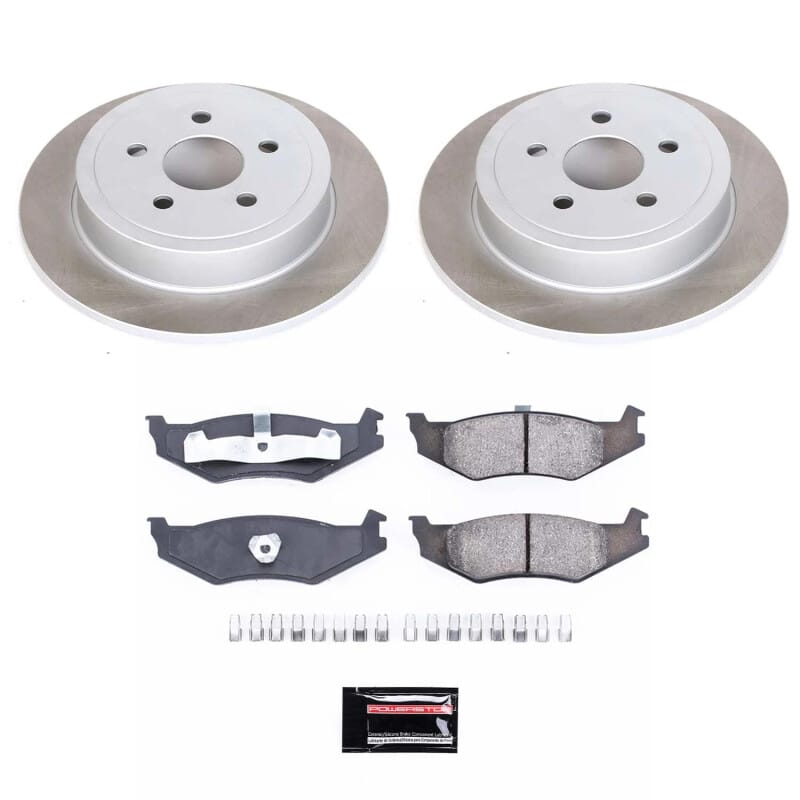 PowerStop — Semi-Coated Rotor and Low-Dust Ceramic Brake Pad Kit