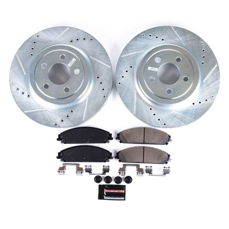 PowerStop — Z23 Daily Driver Carbon-Fiber Ceramic Brake Pad and Drilled & Slotted Rotor Kit