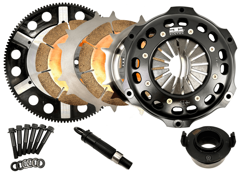 Competition Clutch — Clutch Kit: Full Race Twin Disc: Honda K Series 184mm Ceramic: w/Flywheel