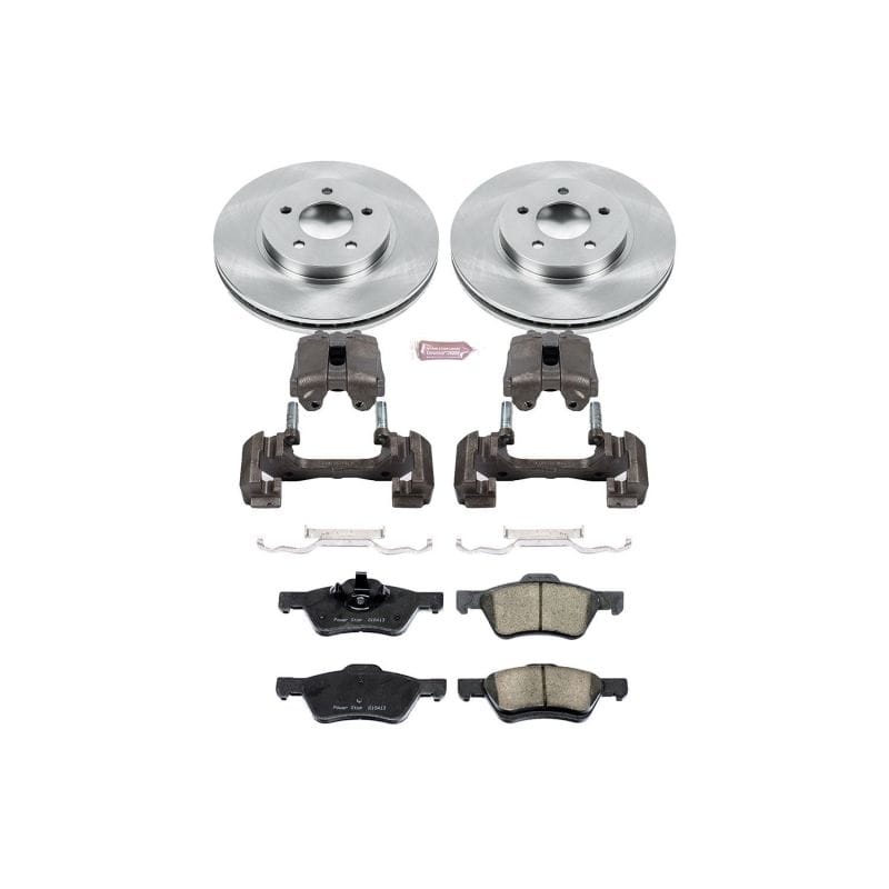 PowerStop — OE Stock Replacement Low-Dust Ceramic Brake Pad, Rotor and Caliper Kit