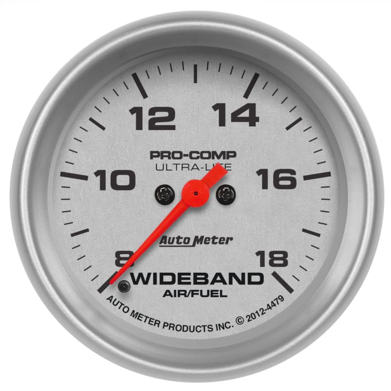 AutoMeter — GAUGE, AIR/FUEL RATIO-WIDEBAND, ANALOG, 2 5/8", 8:1-18:1, STEPPER MOTOR, UL