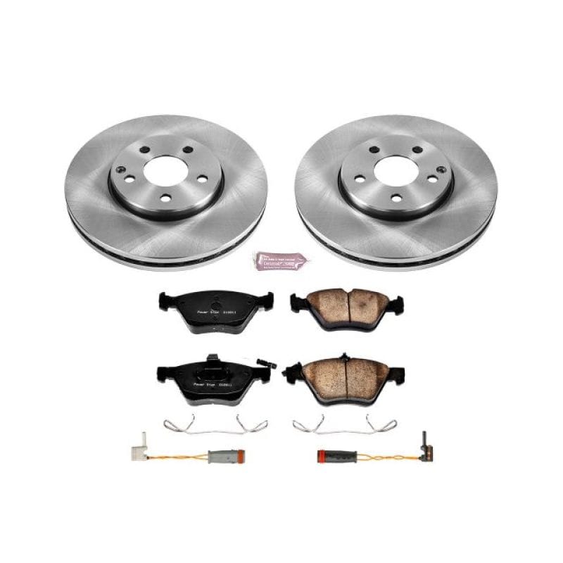 PowerStop — OE Stock Replacement Low-Dust Ceramic Brake Pad and Rotor Kit