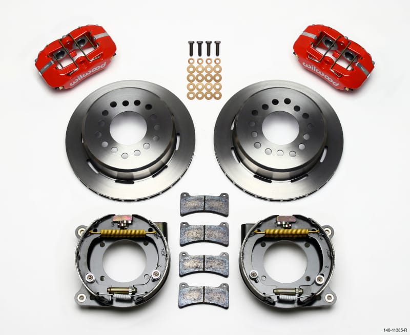 Wilwood — KIT,REAR,DISC/DRUM,C10 CHEVY,5 LUG,2.42 OFF,1PC 11.00,RED