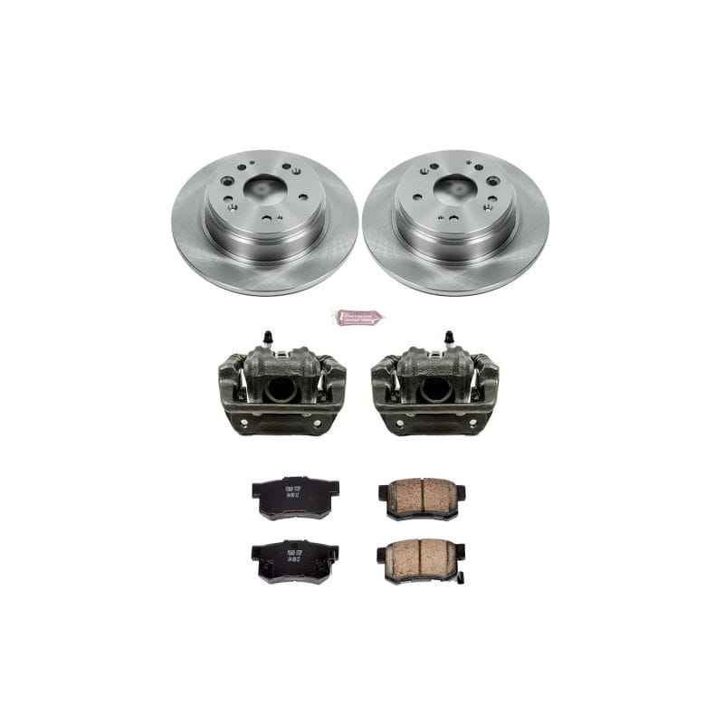 PowerStop — OE Stock Replacement Low-Dust Ceramic Brake Pad, Rotor and Caliper Kit