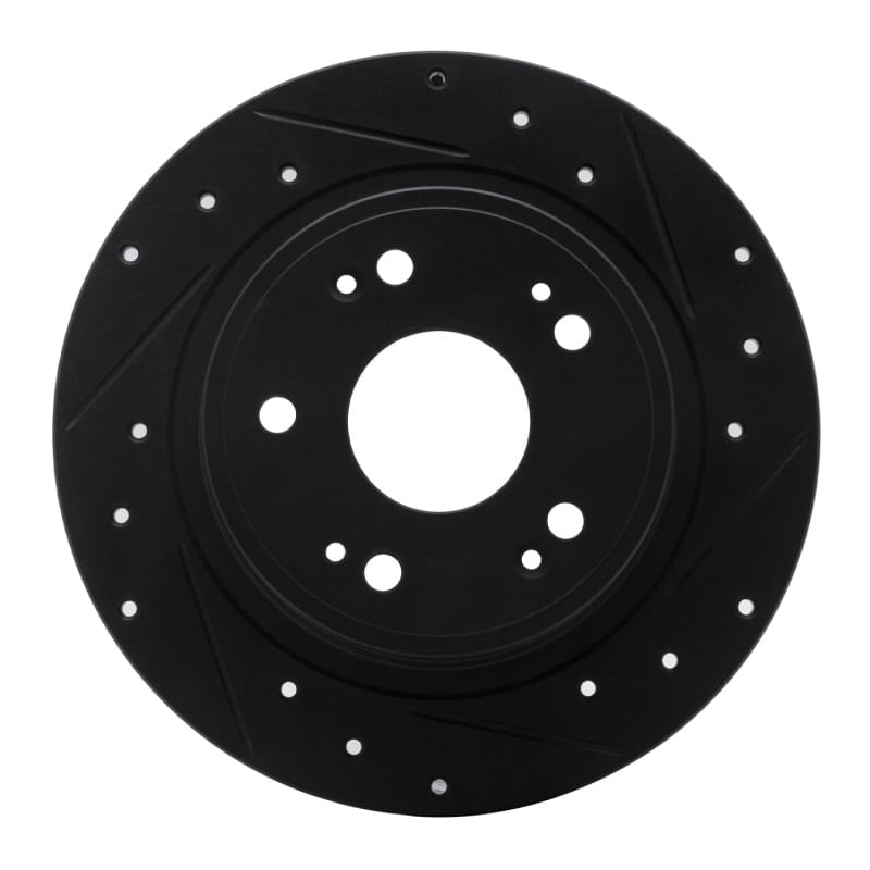 R1 Concepts — R1 Concepts Brake Rotor Drilled and Slotted Black