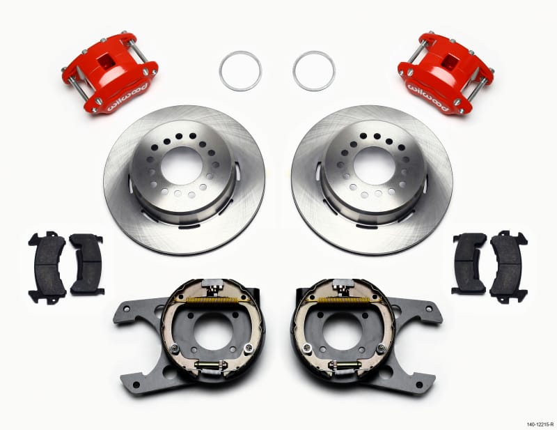 Wilwood — KIT,REAR,DISC/DRUM,12 BOLT CHEVY,2.75/ 2.81 OFFSET,D154,1PC ROTOR,RED