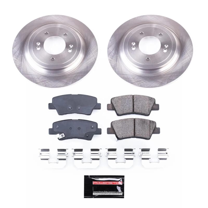 PowerStop — Semi-Coated Rotor and Low-Dust Ceramic Brake Pad Kit