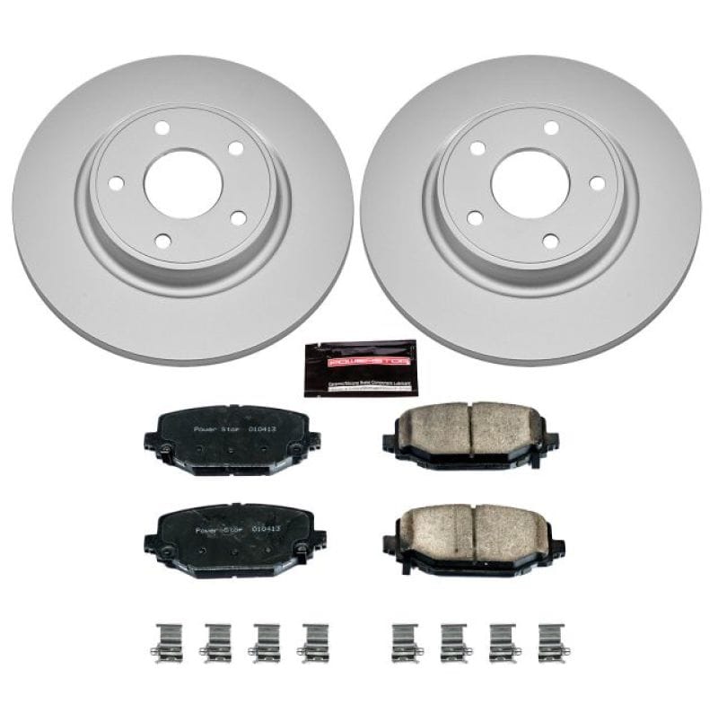 PowerStop — Genuine Geomet Coated Rotor and Low-Dust Ceramic Brake Pad Kit