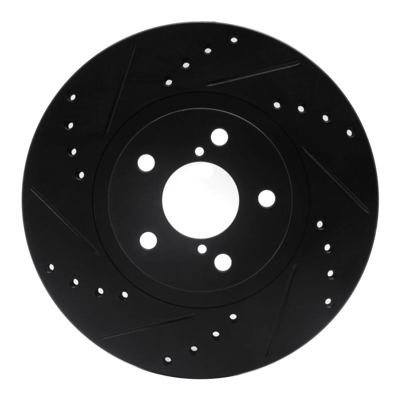 R1 Concepts — R1 Concepts Brake Rotor Drilled and Slotted Black