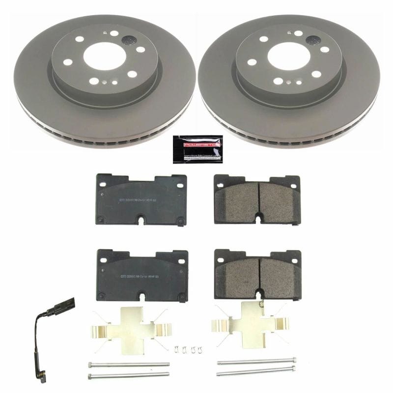 PowerStop — Genuine Geomet Coated Rotor and Low-Dust Ceramic Brake Pad Kit