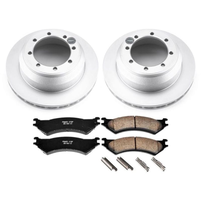PowerStop — Genuine Geomet Coated Rotor and Low-Dust Ceramic Brake Pad Kit