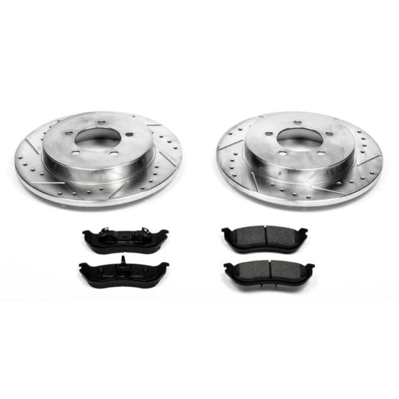 PowerStop — Z23 Daily Driver Carbon-Fiber Ceramic Brake Pad and Drilled & Slotted Rotor Kit