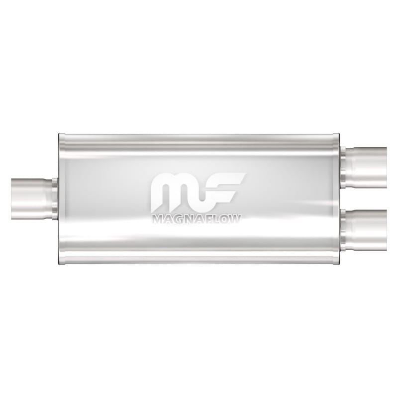 Magnaflow — Straight-Through Performance Muffler; 3/2.25in. Center/Dual;  5x18x8 Body
Straight-Through Performance Muffler; 3/2.25in. Center/Dual; 5x18x8 Body