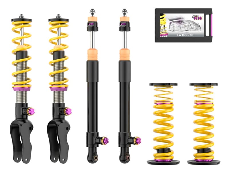 KW — Adjustable Coilovers with Rebound and Low & High-speed Compression adjustability
KW COILOVER KIT V4 - 3A771095