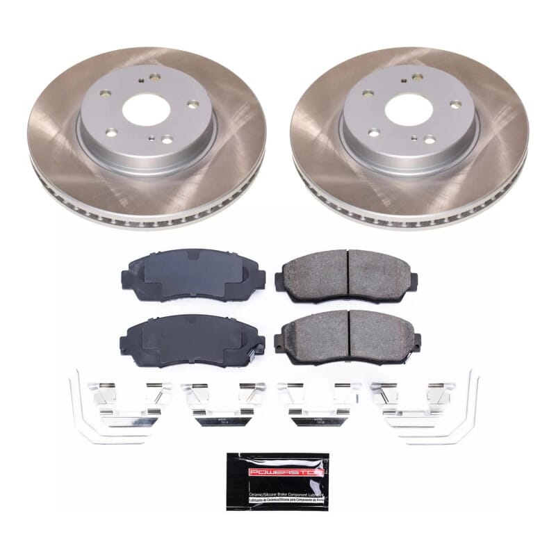 PowerStop — Semi-Coated Rotor and Low-Dust Ceramic Brake Pad Kit