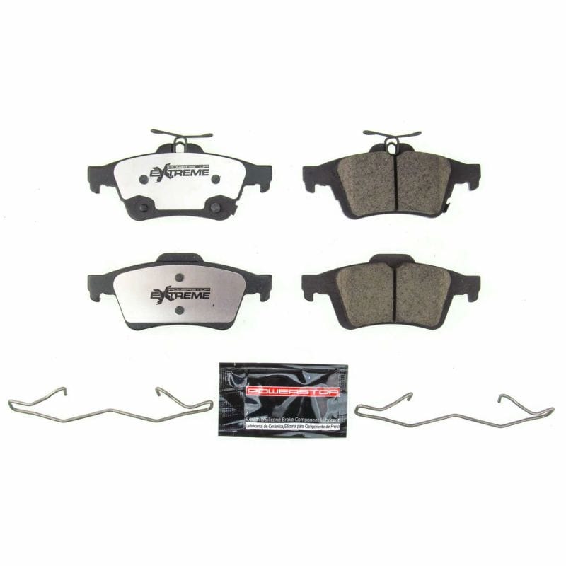 PowerStop — PowerStop - Z26 Performance Carbon-Fiber Ceramic Brake Pads with Hardware Kit