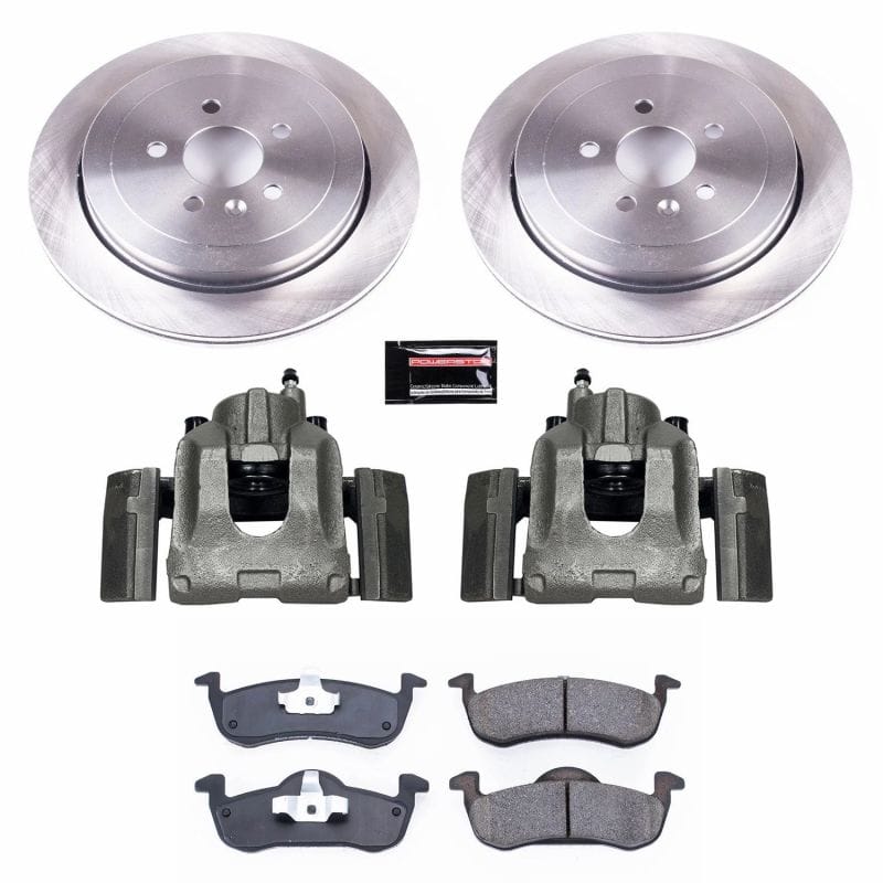 PowerStop — OE Stock Replacement Low-Dust Ceramic Brake Pad, Rotor and Caliper Kit