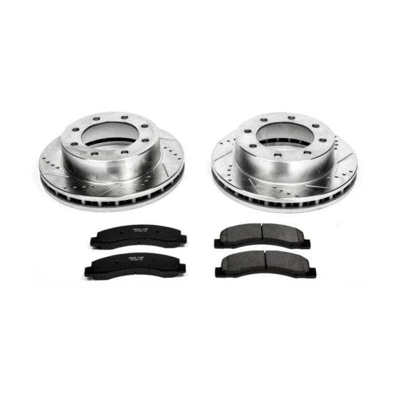 PowerStop — Z23 Daily Driver Carbon-Fiber Ceramic Brake Pad and Drilled & Slotted Rotor Kit