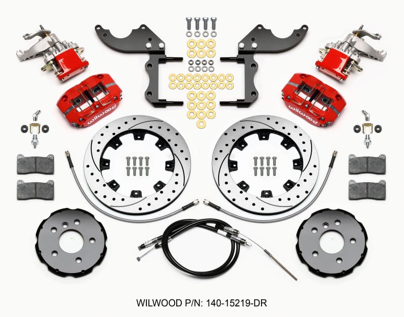 Wilwood — KIT,REAR,MINI COOPER 2014-15,NDPR/MC4 12.19 ROTOR,SRP,RED,W/LINES/CABLES