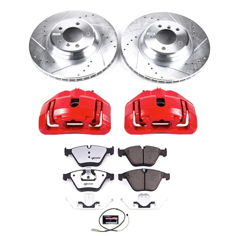 PowerStop — Z26 Street Performance Ceramic Brake Pad, Drilled Slotted Rotor, and Caliper Kit
