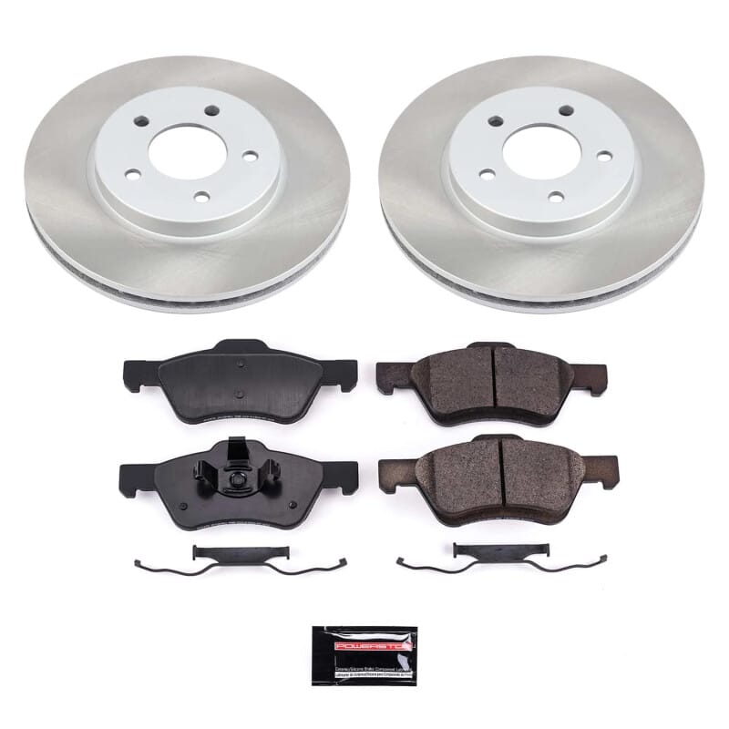 PowerStop — Semi-Coated Rotor and Low-Dust Ceramic Brake Pad Kit