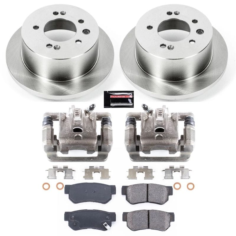 PowerStop — OE Stock Replacement Low-Dust Ceramic Brake Pad, Rotor and Caliper Kit
