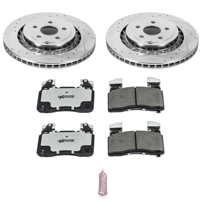 PowerStop — Z26 Street Performance Ceramic Brake Pad and Drilled & Slotted Rotor Kit
