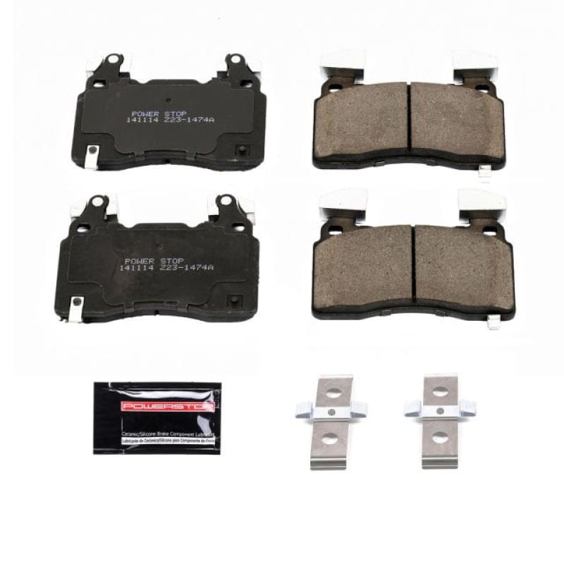 PowerStop — PowerStop - Z23 Daily Driver Carbon-Fiber Ceramic Brake Pads with Hardware Kit