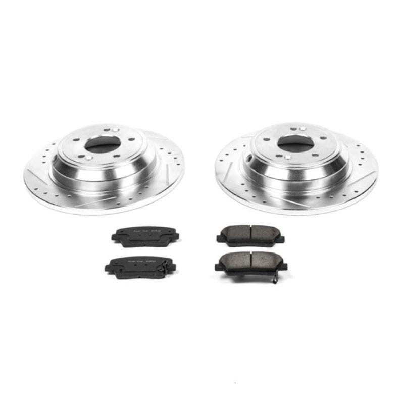 PowerStop — Z23 Daily Driver Carbon-Fiber Ceramic Brake Pad and Drilled & Slotted Rotor Kit