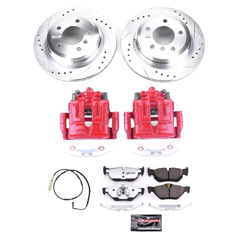 PowerStop — Z26 Street Performance Ceramic Brake Pad, Drilled Slotted Rotor, and Caliper Kit