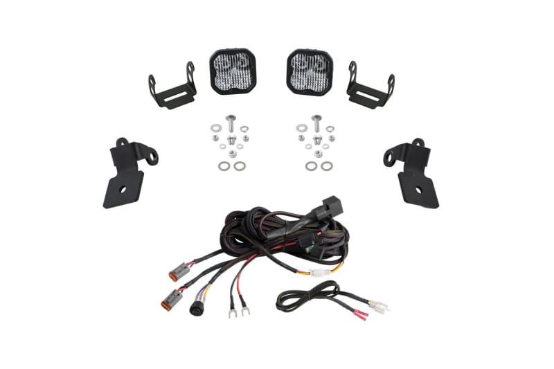 Diode Dynamics — Diode Dynamics 20-Present Polaris RZR A-Pillar LED Pod Kit SS3 Sport - White Combo