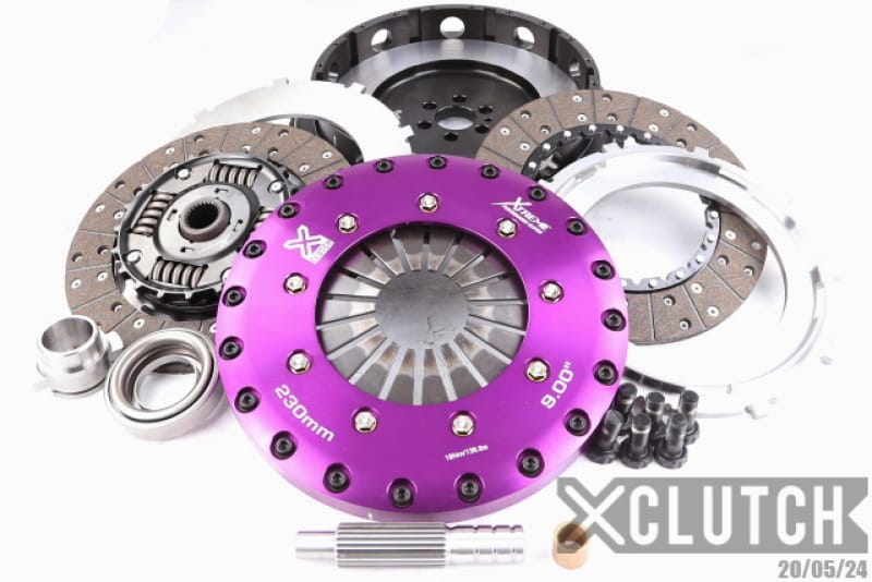 XCLUTCH — Clutch Kit Inc Chromoly Flywheel; 9" Twin Sprung Organic Clutch Discs