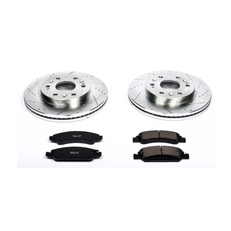 PowerStop — Z23 Daily Driver Carbon-Fiber Ceramic Brake Pad and Drilled & Slotted Rotor Kit