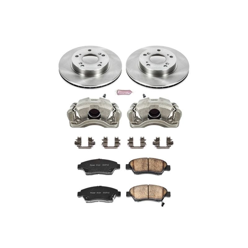 PowerStop — OE Stock Replacement Low-Dust Ceramic Brake Pad, Rotor and Caliper Kit