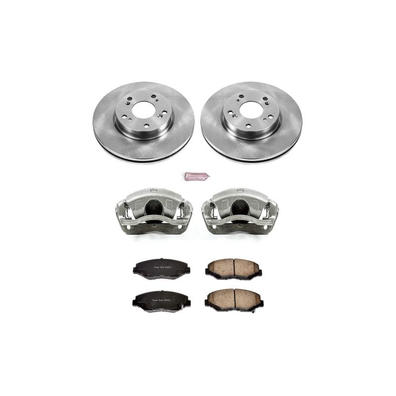 PowerStop — OE Stock Replacement Low-Dust Ceramic Brake Pad, Rotor and Caliper Kit