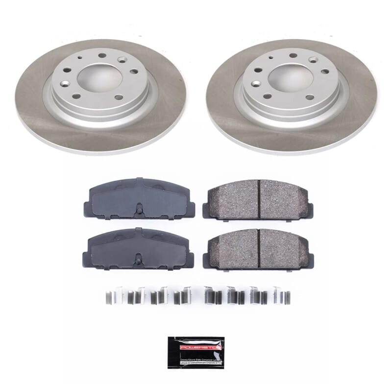 PowerStop — Semi-Coated Rotor and Low-Dust Ceramic Brake Pad Kit