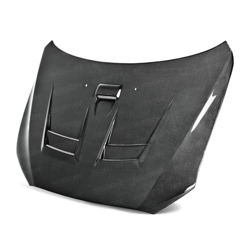 Seibon — Seibon 08-12 Mitsubishi Lancer Evo X DV-Style Carbon Fiber Hood