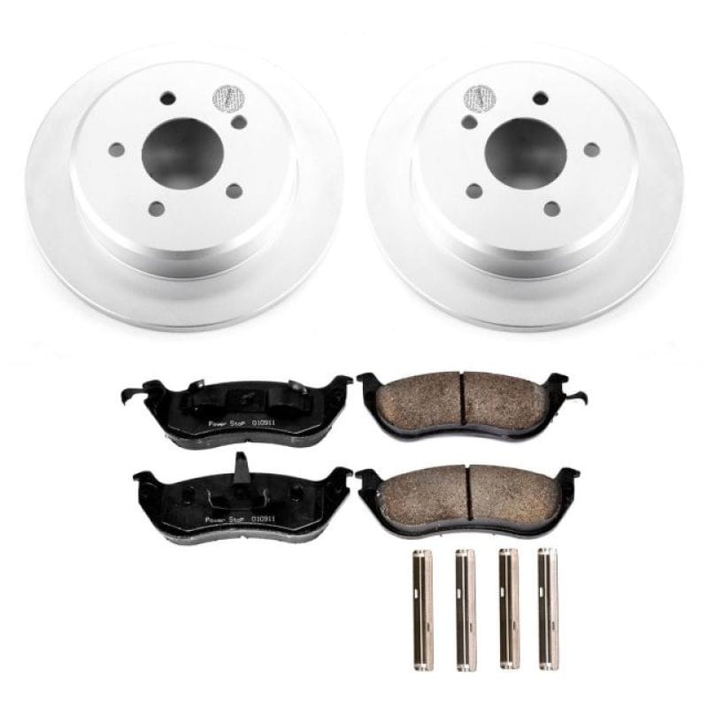 PowerStop — Genuine Geomet Coated Rotor and Low-Dust Ceramic Brake Pad Kit