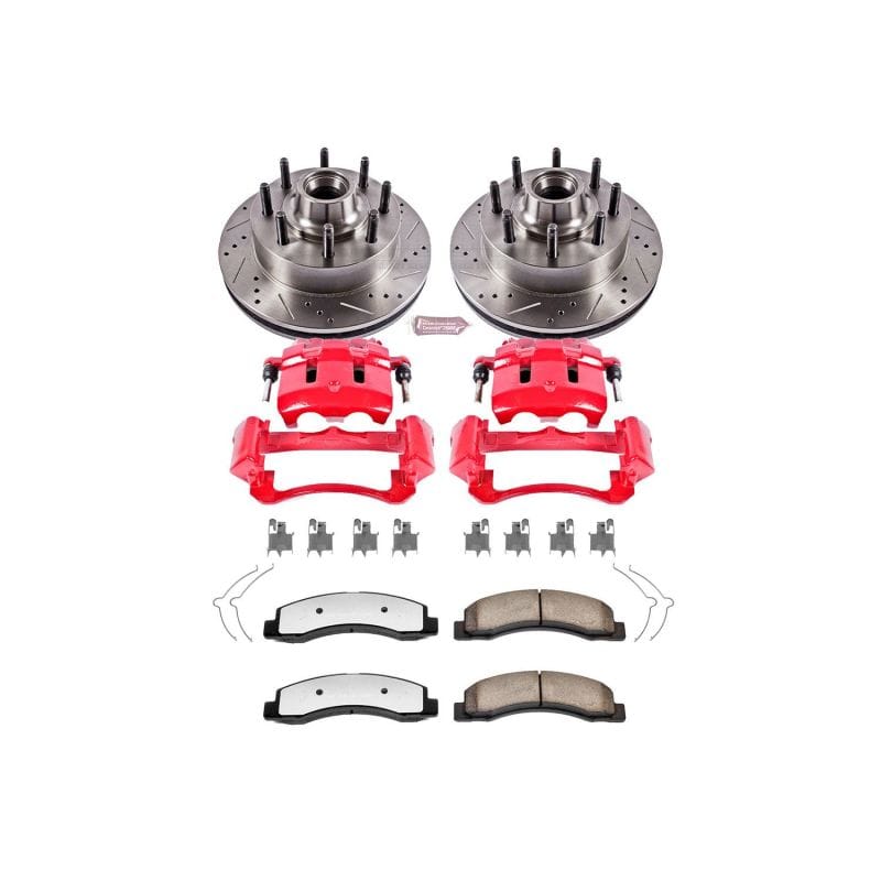 PowerStop — Z36 Truck and SUV Ceramic Brake Pad, Drilled & Slotted Rotor, and Caliper Kit