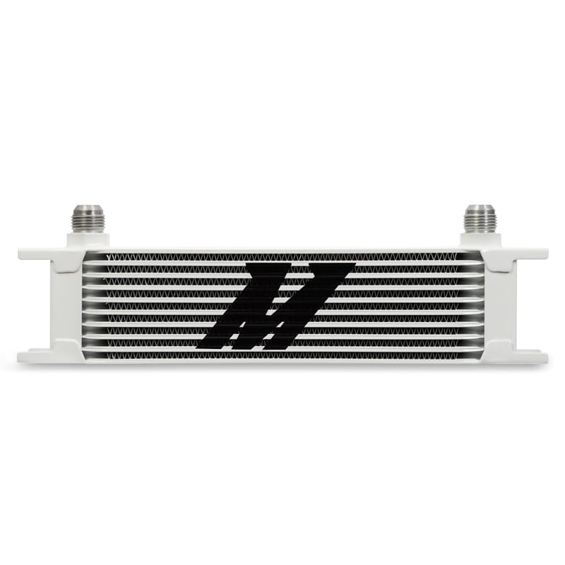 Mishimoto — Universal Oil Cooler, 10-Row, White