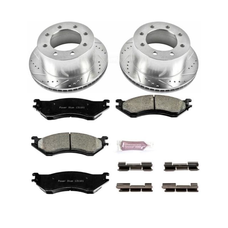 PowerStop — Z23 Daily Driver Carbon-Fiber Ceramic Brake Pad and Drilled & Slotted Rotor Kit
