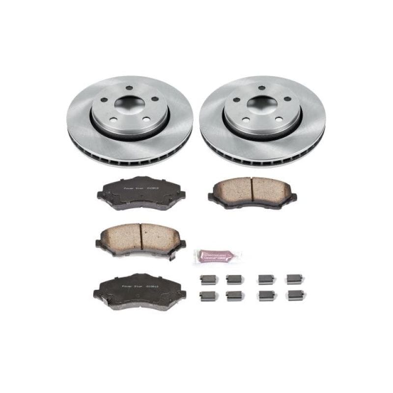 PowerStop — OE Stock Replacement Low-Dust Ceramic Brake Pad and Rotor Kit