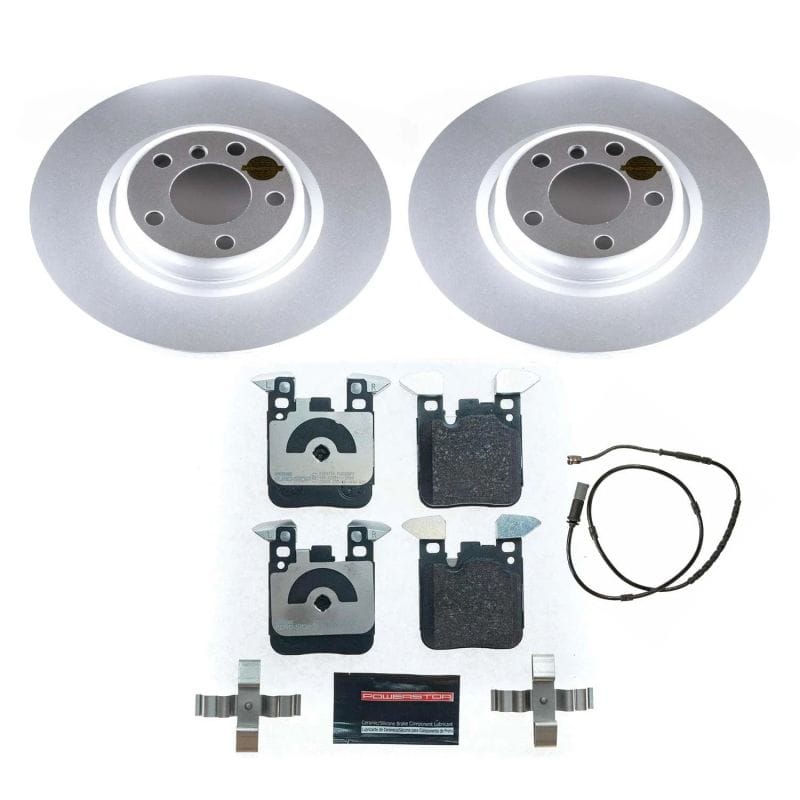 PowerStop — Genuine Geomet Coated Rotors, ECE-R90 Brake Pads + Hardware Kit