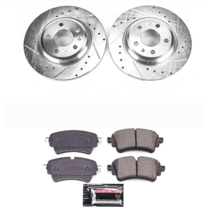 PowerStop — Z23 Daily Driver Carbon-Fiber Ceramic Brake Pad and Drilled & Slotted Rotor Kit