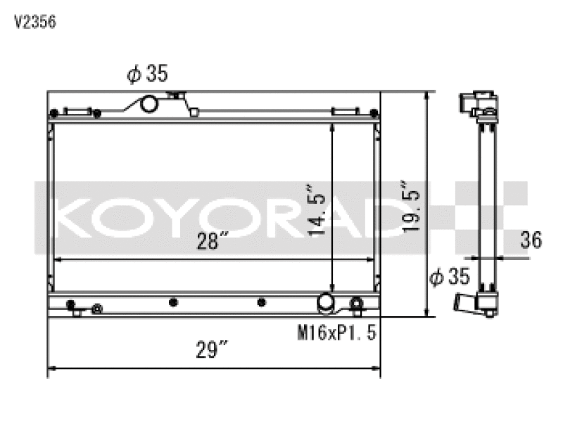 Koyo — Koyorad V2356 Racing All Aluminum Radiator