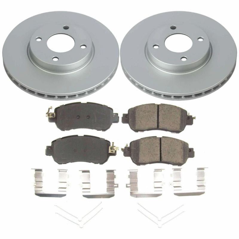 PowerStop — Genuine Geomet Coated Rotor and Low-Dust Ceramic Brake Pad Kit