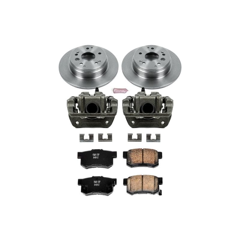 PowerStop — OE Stock Replacement Low-Dust Ceramic Brake Pad, Rotor and Caliper Kit