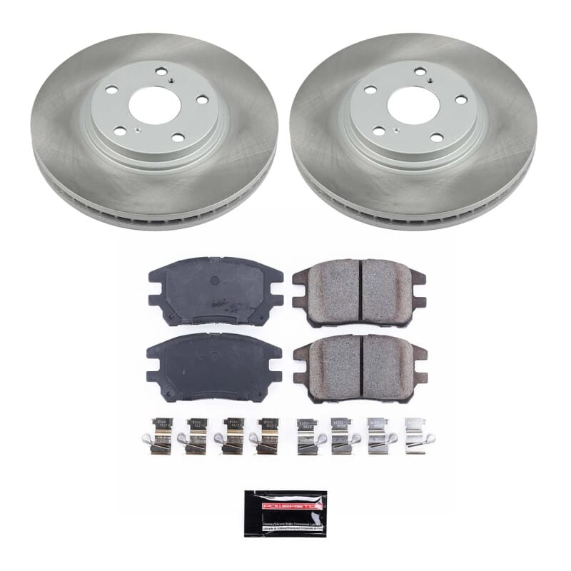 PowerStop — Semi-Coated Rotor and Low-Dust Ceramic Brake Pad Kit