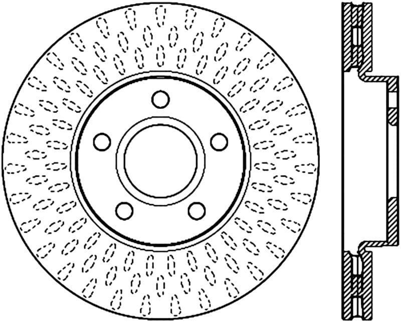 Stoptech — StopTech Sport Slotted Brake Rotor; Front Right